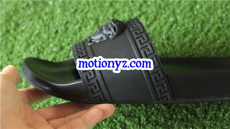 Brand Versace Black Slide